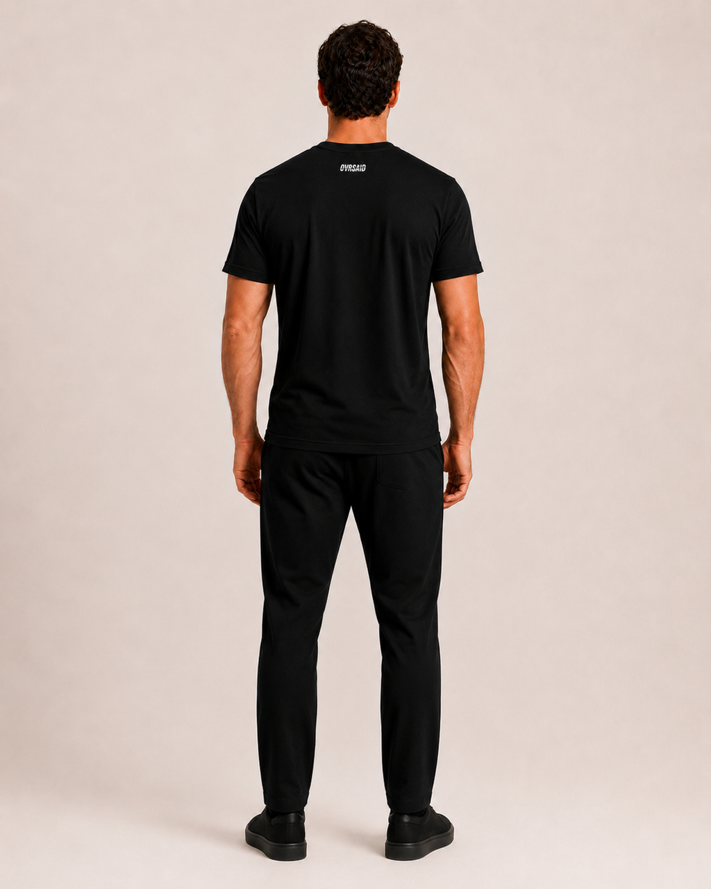 OVRSAID SUMMER IS COOL IF YOU ARE RICH black statement tee, front view